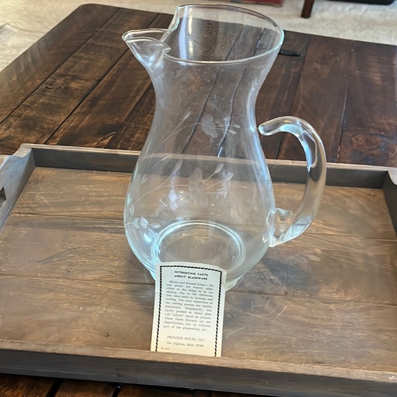 Princess House Glass Pitcher - Picture 1 of 2